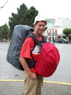 Stephan mit Gepäck Stephan mit Gepäck